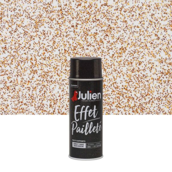 Peinture aérosol Multi-supports Color Touch Effet Pailleté Pailleté Cuivre 400ml - JULIEN