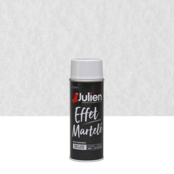 Peinture aérosol Multi-supports Color Touch Effet Martelé Blanc 400ml - JULIEN