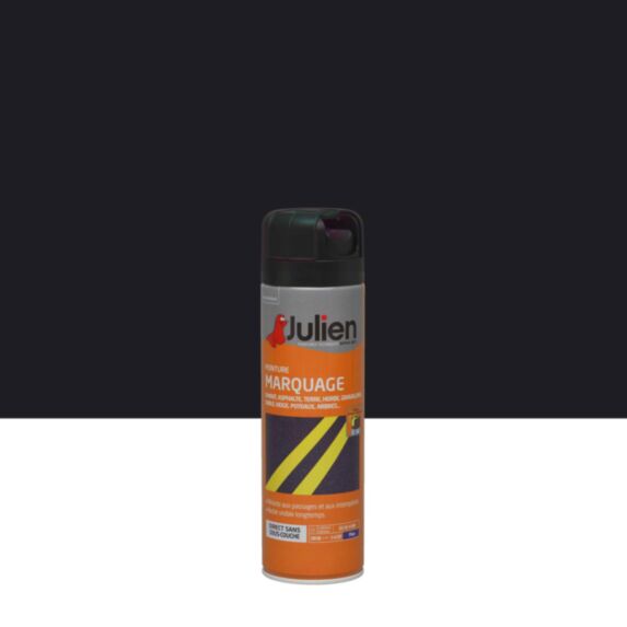 Peinture aérosol Marquage Noir Mat 500ml - JULIEN