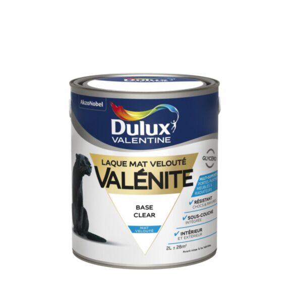 Laque valénite mat 2 l base clear