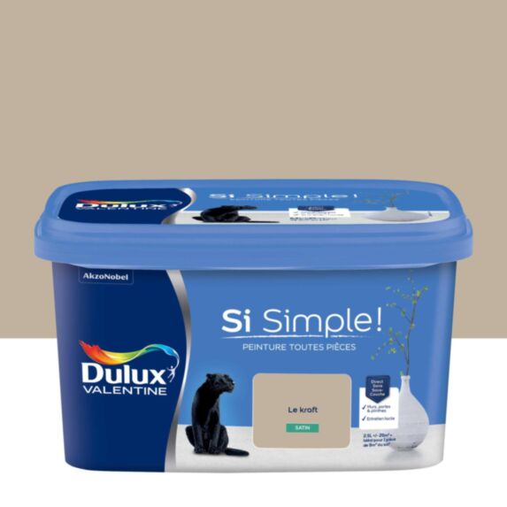 Peinture toutes pièces Si Simple ! Le Kraft Satin 2,5L - DULUX VALENTINE
