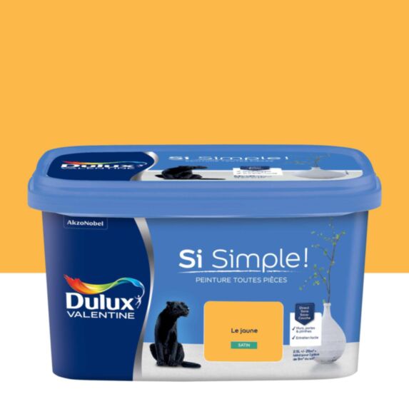 Peinture toutes pièces Si Simple ! Le Jaune Satin 2,5L - DULUX VALENTINE