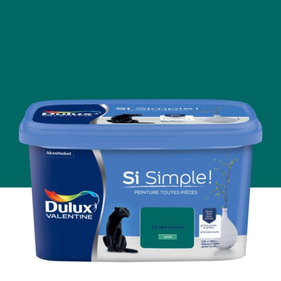 Peinture toutes pièces Si Simple ! Le Vert canard Satin 2,5L - DULUX VALENTINE