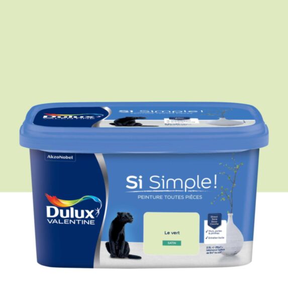 Peinture toutes pièces Si Simple ! Le Vert Satin 2,5L - DULUX VALENTINE