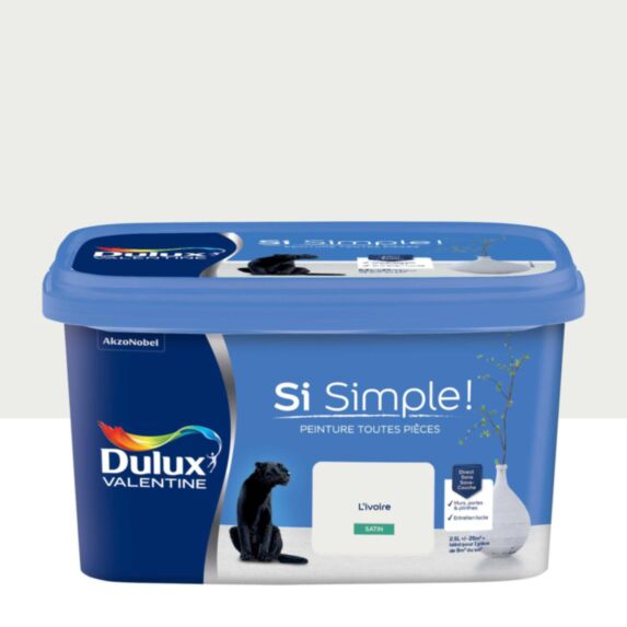 Peinture toutes pièces Si Simple ! L'Ivoire Satin 2,5L - DULUX VALENTINE