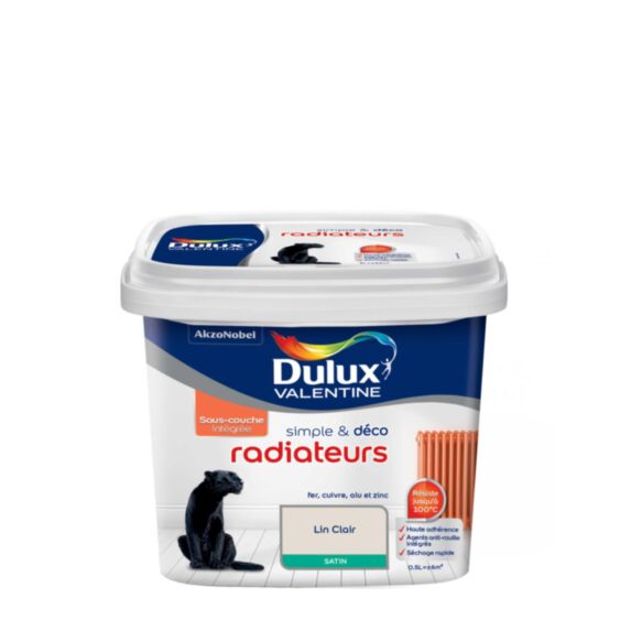 Peinture De Rénovation Dulux Valentine Simple & Deco Radiateurs Satin Lin Clair 0,5 L