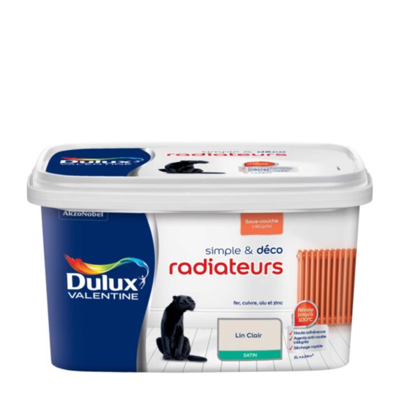 Peinture De Rénovation Dulux Valentine Simple & Deco Radiateurs Satin Lin Clair 2 L