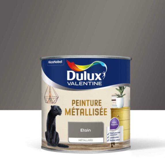 Peinture Metallisée Etain 0,5L - DULUX VALENTINE