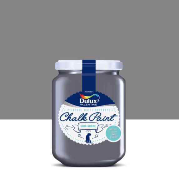 Peinture Chalk Paint Gris Sobre Mat 0,4L - DULUX VALENTINE
