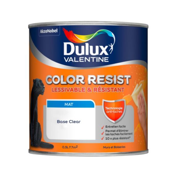 Peinture Color Resist Base Clear Mat 0,5L - DULUX VALENTINE