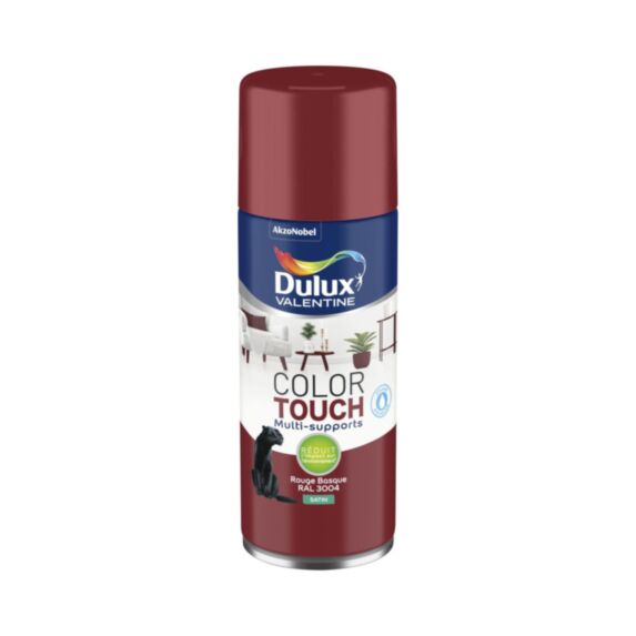 Peinture Aérosol Color Touch Satin Rouge Basque 400ml - DULUX VALENTINE