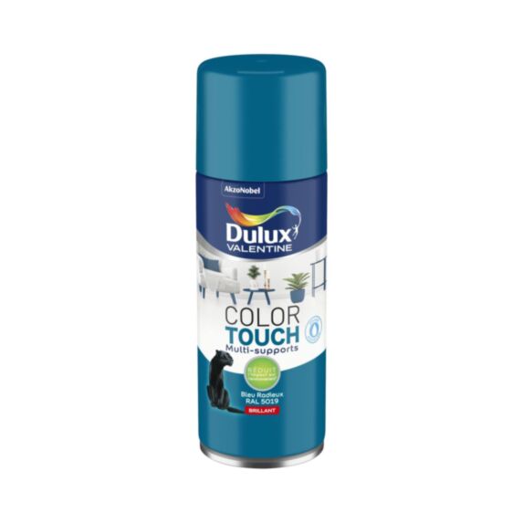 Peinture Aérosol Color Touch Brillant Bleu Radieux 400ml - DULUX VALENTINE