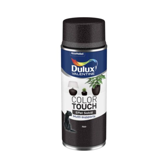 Peinture aérosol Multi-supports Int/Ext Color Touch Effet Sablé Noir 400ml - DULUX VALENTINE
