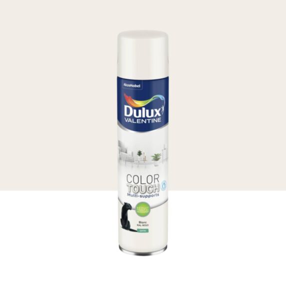 Peinture aérosol Multi-supports Int/Ext Color Touch Blanc Satin 600ml - DULUX VALENTINE