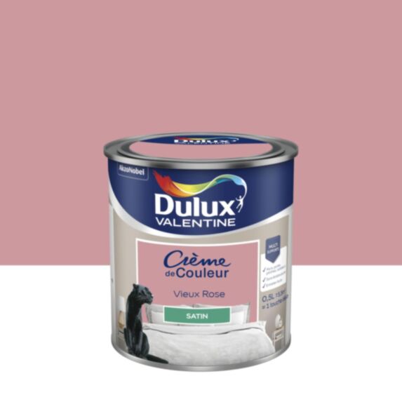 Peinture Satin Vieux Rose 0,5L - DULUX VALENTINE