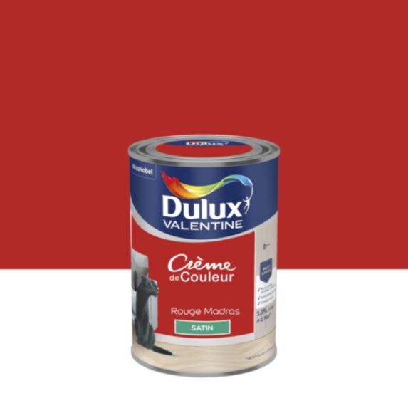 Peinture Satin Rouge Madras 1,25L - DULUX VALENTINE