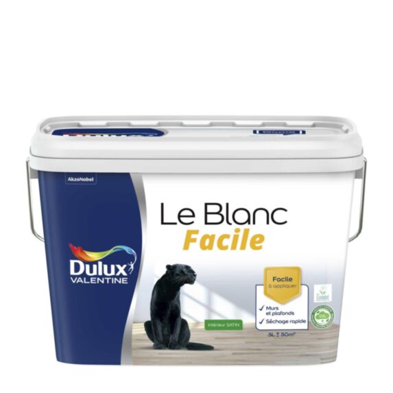 Peinture intérieure Le Blanc Facile Satin 5L - DULUX VALENTINE