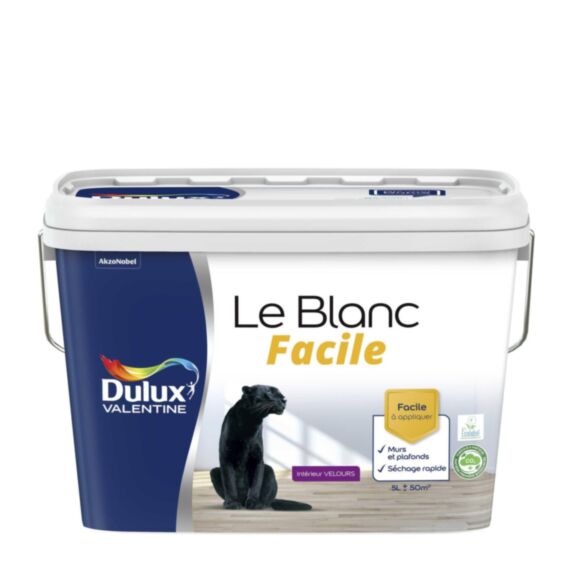 Peinture intérieure Le Blanc Facile Velours 5L - DULUX VALENTINE