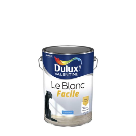 Peinture Le Blanc Facile Mat Base White 5L - DULUX VALENTINE