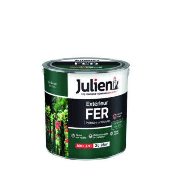 Peinture fer 2 l vert basque