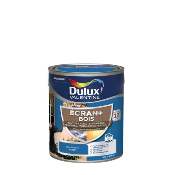 Peinture écran+ bois 2 l bleu breton