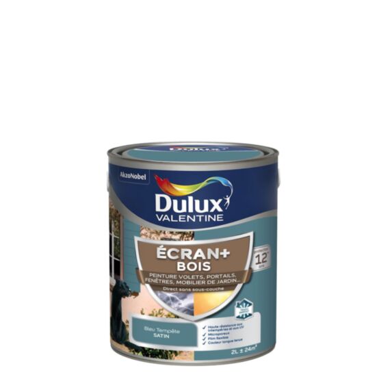 Peinture écran+ bois 2 l bleu tempete