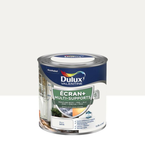 Peinture Ecran+ Multi-supports Satin Blanc 0,25L - DULUX VALENTINE