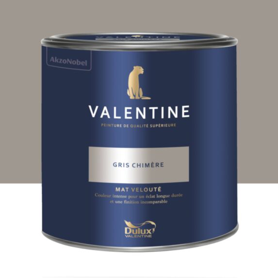 Peinture Valentine Mat Velouté Gris Chimère 2L- DULUX VALENTINE