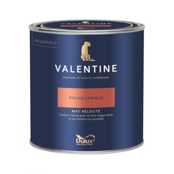 Peinture Valentine Mat Velouté Rouge Lyrique 0,5L- DULUX VALENTINE