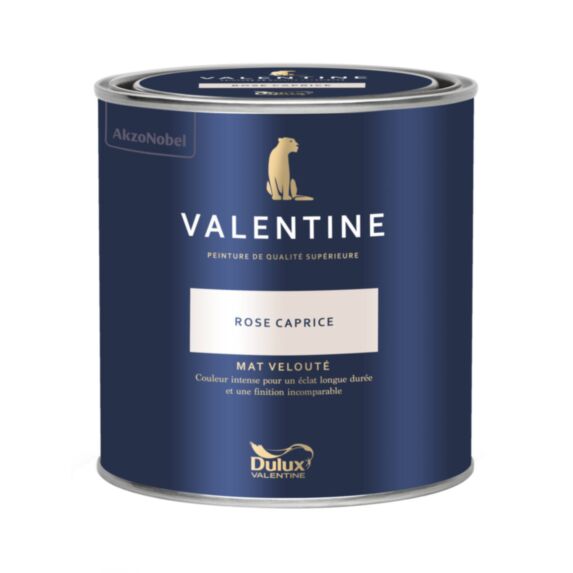 Peinture Valentine Mat Velouté Rose Caprice 0,5L- DULUX VALENTINE