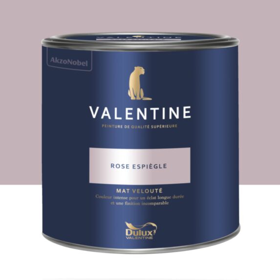 Peinture Valentine Mat Velouté Rose Espiègle 2L- DULUX VALENTINE