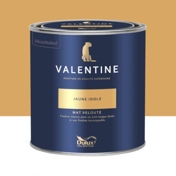 Peinture Valentine Mat Velouté Jaune Idole 0,5L- DULUX VALENTINE