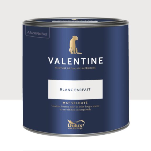 Peinture Valentine Mat Velouté Blanc Parfait 2L- DULUX VALENTINE