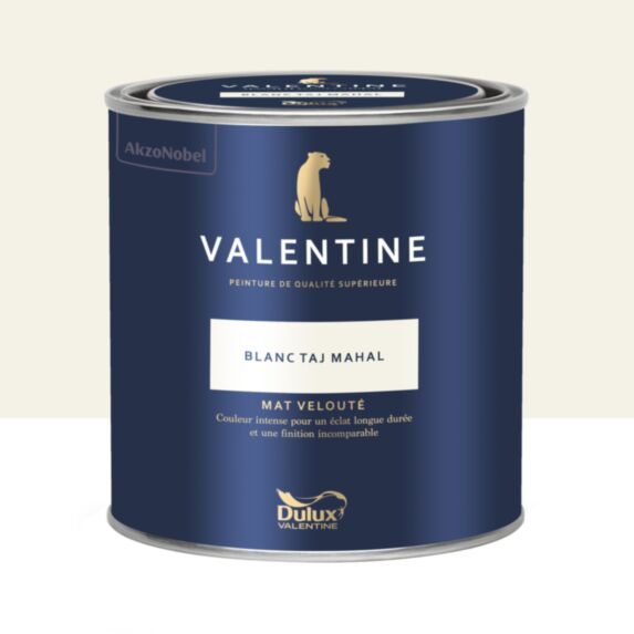 Peinture Valentine Mat Velouté Blanc Taj Mahal 0,5L- DULUX VALENTINE