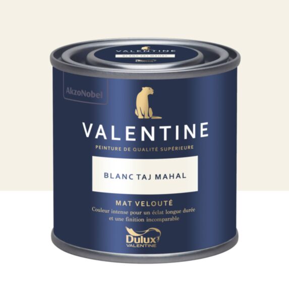 Peinture Valentine Mat Velouté Blanc Taj Mahal 0,125L- DULUX VALENTINE