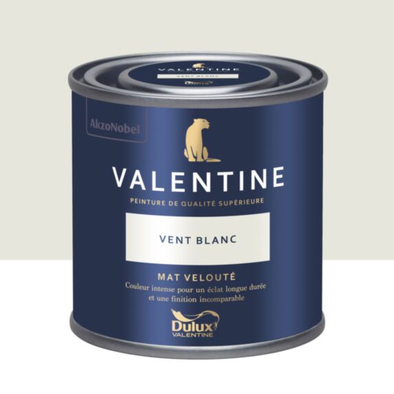 Peinture Valentine Mat Velouté Vent Blanc 0,125L- DULUX VALENTINE