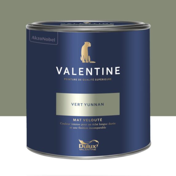 Peinture Valentine Mat Velouté Vert Yunnan 2L- DULUX VALENTINE