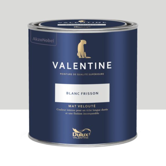 Peinture Valentine Mat Velouté Blanc Frisson 0,5L- DULUX VALENTINE