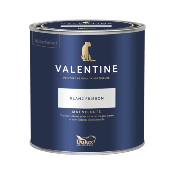 Peinture Valentine Mat Velouté Blanc Frisson 0,5L- DULUX VALENTINE