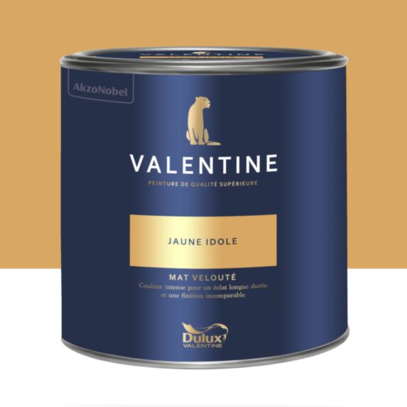 Peinture Valentine Mat Velouté Jaune Idole 2L- DULUX VALENTINE