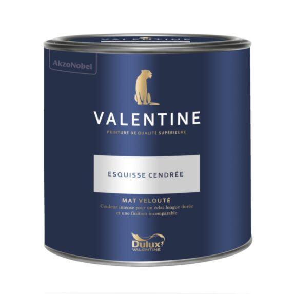 Peinture Valentine Mat Velouté Esquisse Cendrée 2L- DULUX VALENTINE