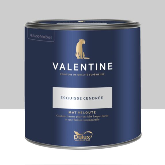 Peinture Valentine Mat Velouté Esquisse Cendrée 2L- DULUX VALENTINE