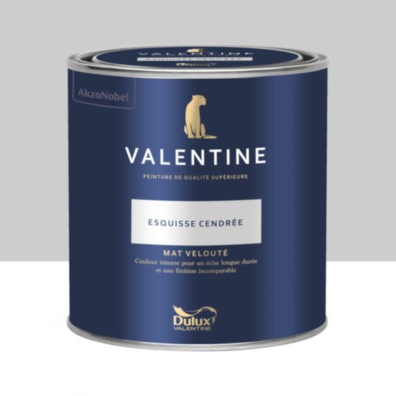 Peinture Valentine Mat Velouté Esquisse Cendrée 0,5L- DULUX VALENTINE