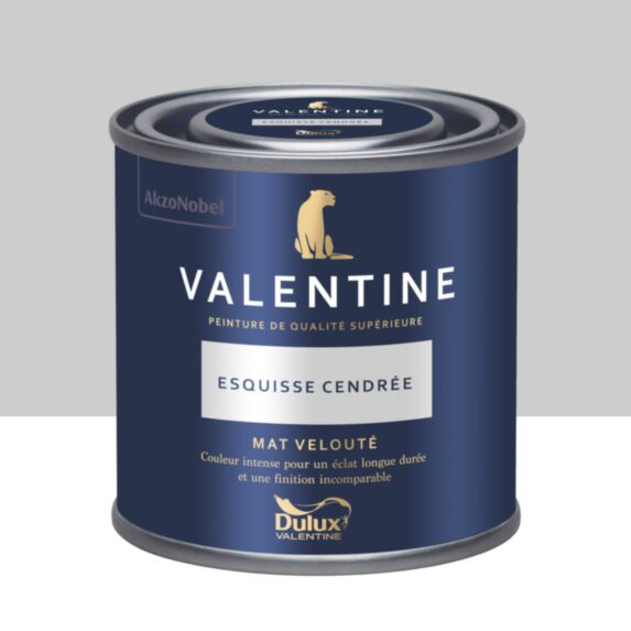 Peinture Valentine Mat Velouté Esquisse Cendrée 0,125L- DULUX VALENTINE