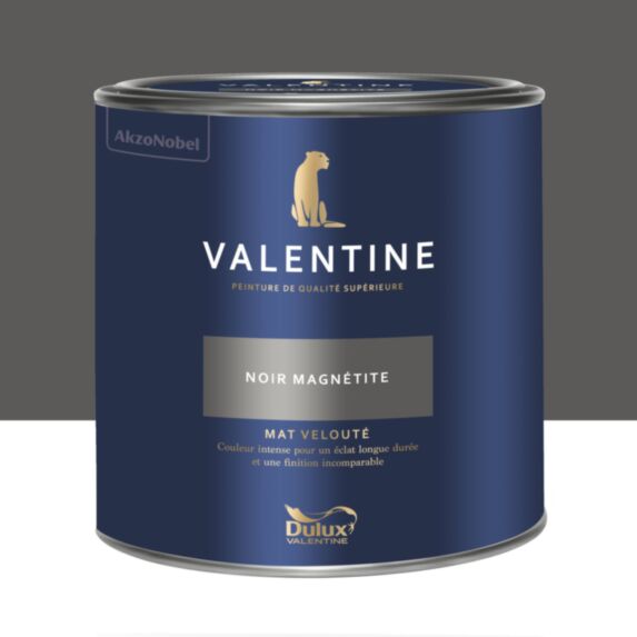 Peinture Valentine Mat Velouté Noir Magnétite 2L- DULUX VALENTINE