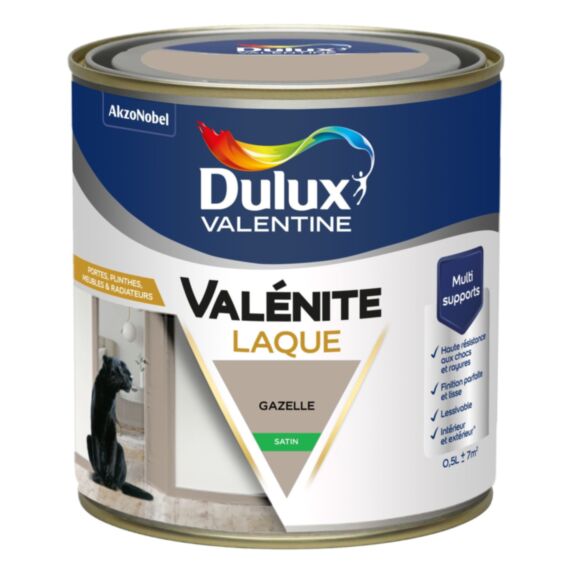 Peinture Boiseries Laque Acrylique Valénite Gazelle Satin 0,5L - DULUX VALENTINE