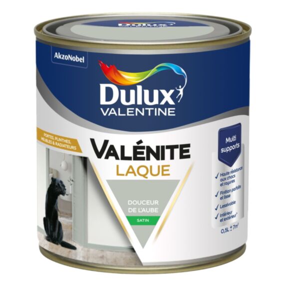 Peinture Boiseries Laque Acrylique Valénite Douceur de L'Aube Satin 0,5L - DULUX VALENTINE