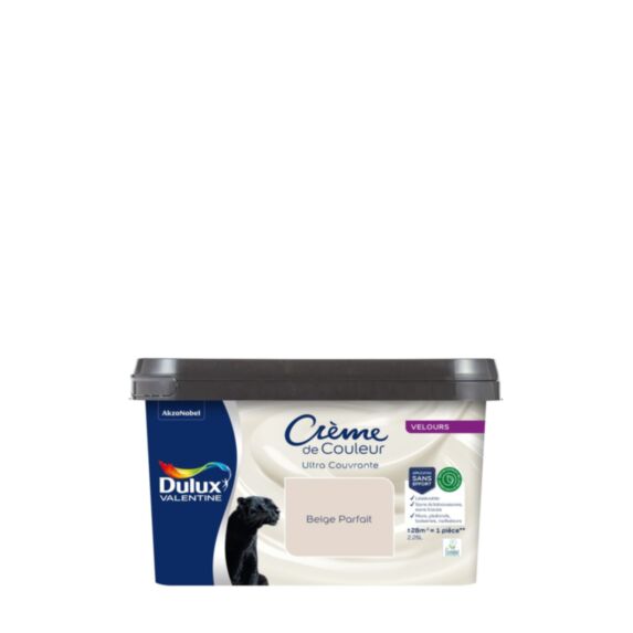 Peinture Crème de Couleur Biosourcé Velours Beige Parfait 2,25 l - DULUX VALENTINE