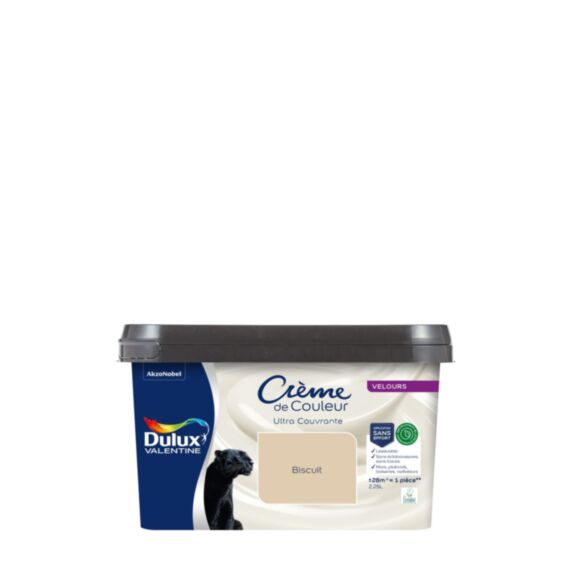 Peinture Crème de Couleur Biosourcé Velours Biscuit 2,25 l - DULUX VALENTINE
