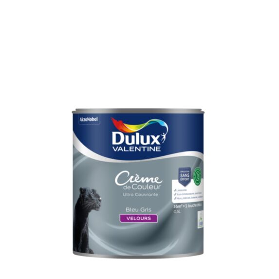 Peinture Crème de Couleur Biosourcé velours Bleu gris 0,5L - DULUX VALENTINE